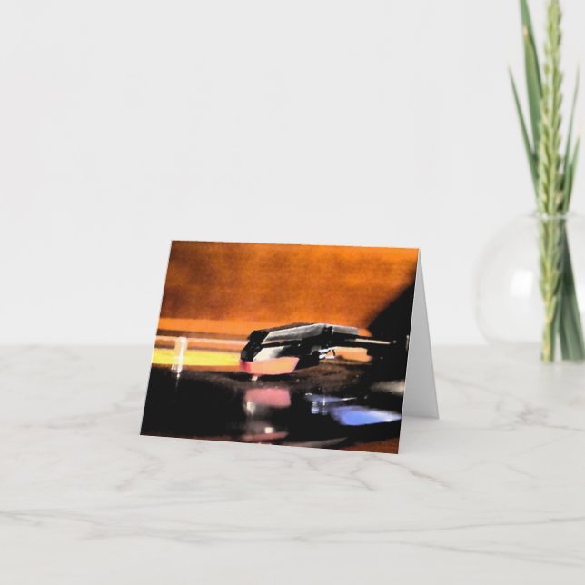 Record Player-notecard Kort (Framsida)