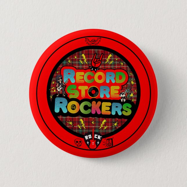 Record Store Rockers-knapp Knapp (Framsida)