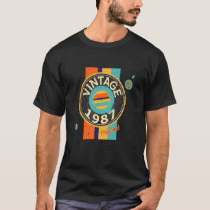 Record Vinyl 1987 Birthday Gift Record Player Vint T Shirt