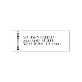 Recorder Music Teacher Musician Band Självfärgande Stämpel