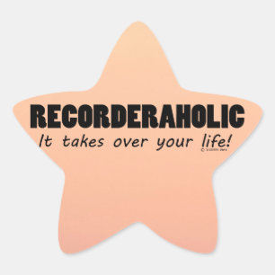Recorderfull Life Star-märke Stjärnformat Klistermärke