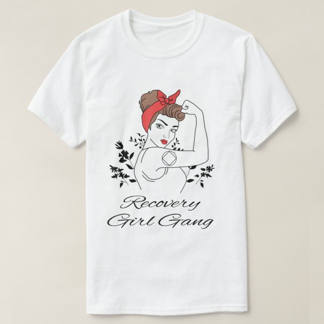 Recovery Girl Gang Narcotics Anonymous NA AA 12 St T Shirt (Design framsida)