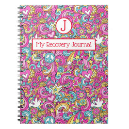Recovery Journal Peace & Kärlek bärbar dator Anteckningsbok