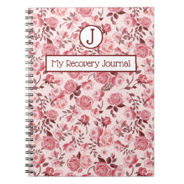 Recovery Journal Rosa ros bärbar dator Anteckningsbok