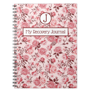 Recovery Journal Rosa ros bärbar dator Anteckningsbok