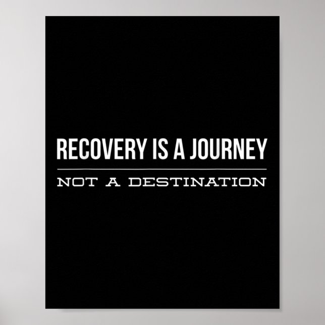Recovery Journey Aa Alcoholics Na Narcotics Motiva Poster (Framsidan)
