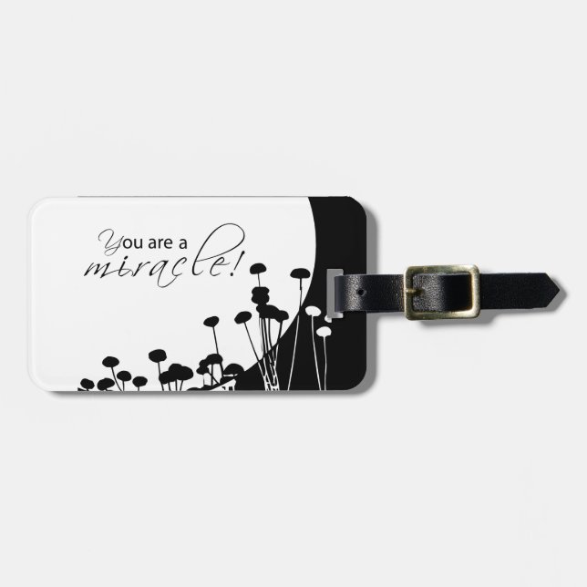 Recovery Miracle, Black and White Bagagebricka (Horisontell Framsida)