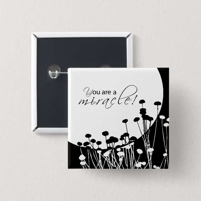 Recovery Miracle, Black and White Knapp (Framsida & baksida)