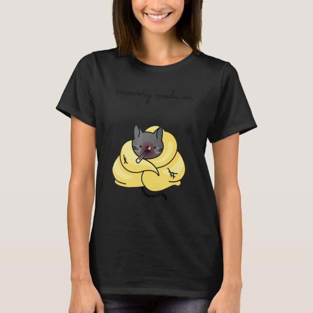 Recovery Mode On Get Well   Injury Tuxedo Cat T Shirt (Framsida)