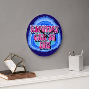 Recovery ROLIGT Geode 12 Step AA Recovery Slogan Stor Klocka