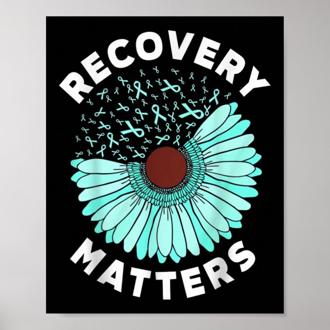 Recovery S Alcohol Drug Awareness Addence Ribbon Poster (Framsidan)