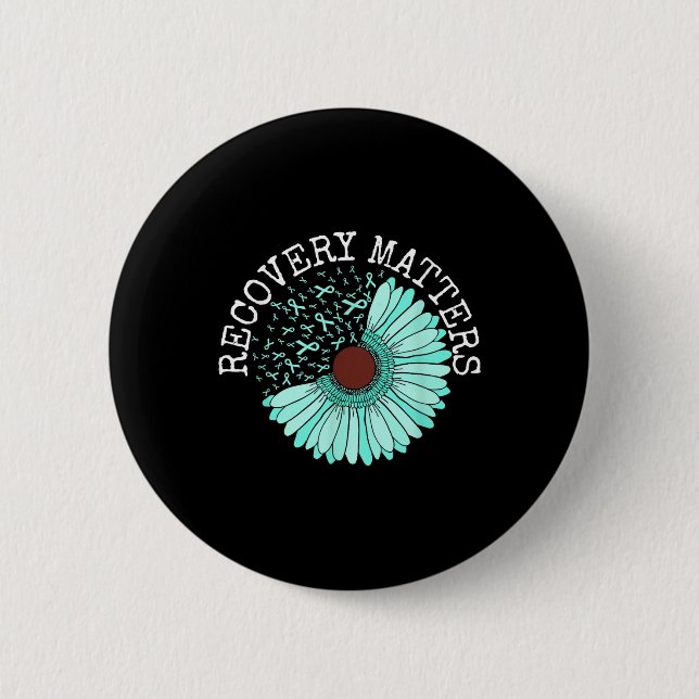 Recovery S Drug Alcohol Awareness Addence Ribbon Knapp (Framsida)