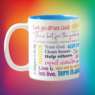 Recovery Slogans Coffee Mugg