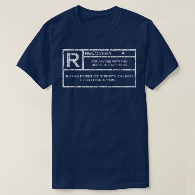 RecoverySobriety Årsdag Sober AA NA T Shirt (Design framsida)