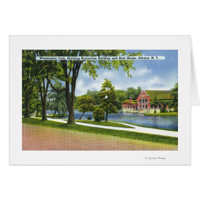 Recreation Bldg & Boathouse Hälsningskort (Framsidan Horizontal)