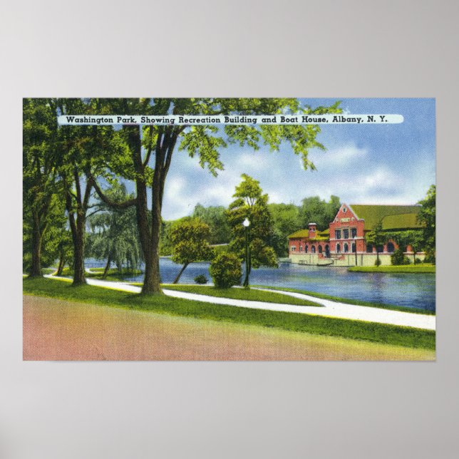 Recreation Bldg & Boathouse Poster (Framsidan)