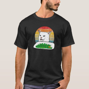 Recro Yelling Confused Cat Internet Meme Vegan Kit T Shirt