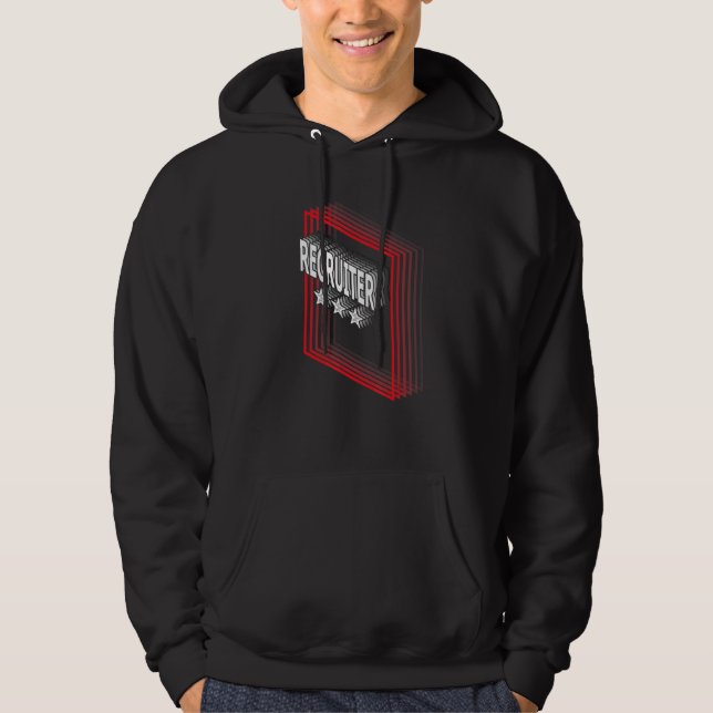 Recruiter Job Title Appreciation Retro Hoodie (Framsida)