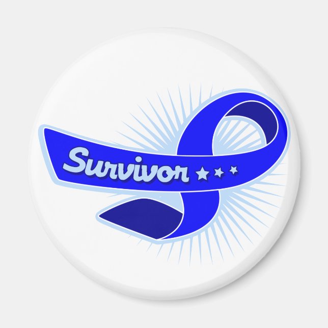Rectal Cancer Survivor Ribbon Magnet (Framsidan)