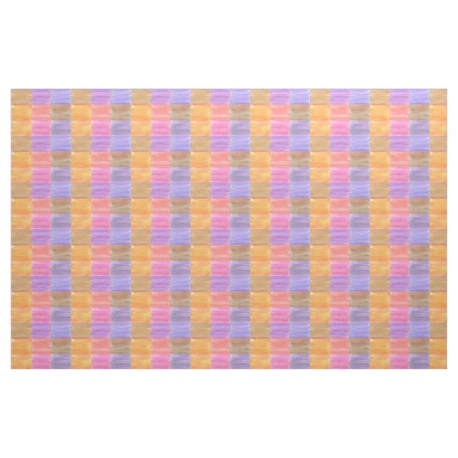Rectangle Blends Orange Rosa Lila Fabric Tyg (Fat Quarter)