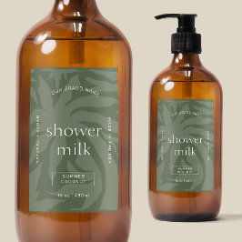 Rectangle Chic för Sage Grönt Product Watersecure- Mat Etikett