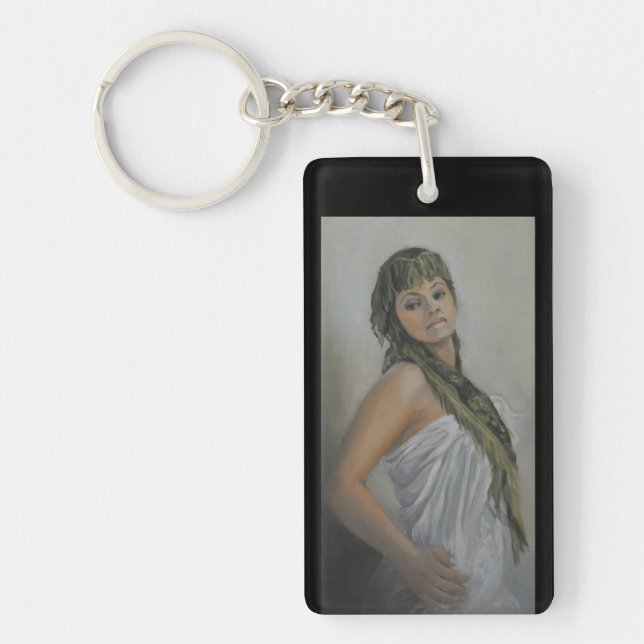 Rectangle Keychain för exotisk jude I (Framsidan)