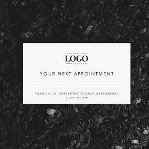 Rectangle Logotyp - enkelt visitkort för affärsavt Tidsbeställning Kort