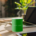 Rectangular logotyp grönt för skogsföretag kaffemugg<br><div class="desc">Skogens grönt-bakgrund färg. Anpassa och lägga till din rektangulära logotyp, </div>
