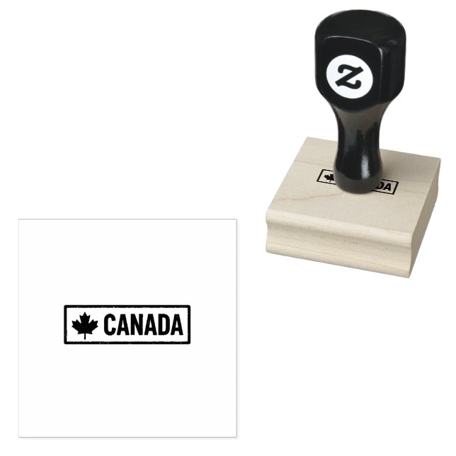 Rectangular Styling Canada Logo Printed Jet Black  Stämpel (Stämplad)
