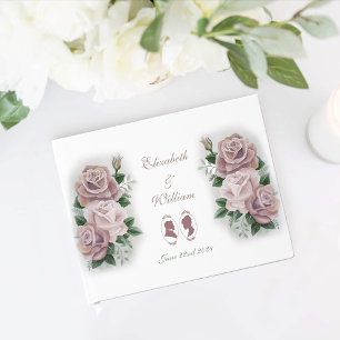 Recue Bridgerton Rosa Flowers Cameos Gästböcker