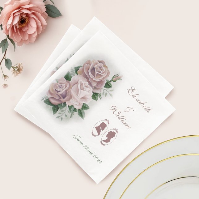 Recue Bridgerton Rosa ros Cameos Pappersservett (Skapare uppladdad)