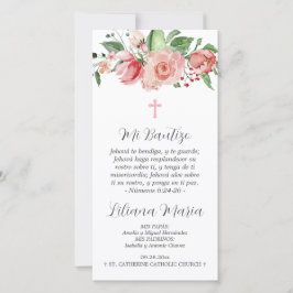 Recuerdo Bautizo Spansk Baptism Bookmark Favor Tack Kort