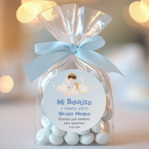 Recuerdos Bautizo Cute Baptism - första årets favo Runt Klistermärke