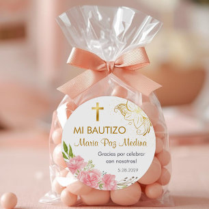 Recuerdos de Bautizo Baptism Christening Favors Runt Klistermärke