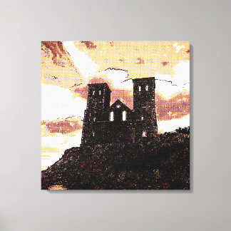 Reculver Towers Östra Kent England Canvastryck