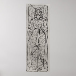Recumbanten Eleanor av Aquitaine Poster