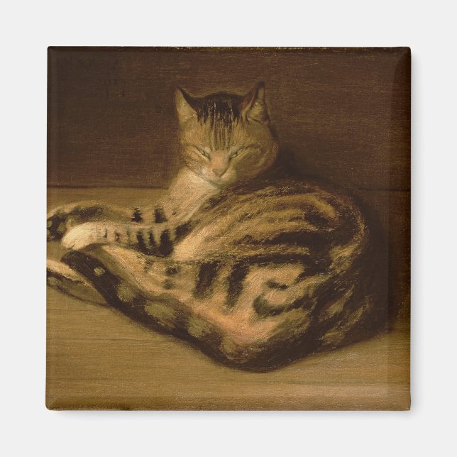 Recumbent Cat, 1898 Magnet (Framsidan)