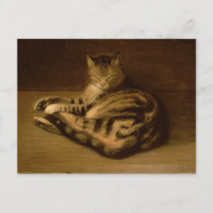 Recumbent Cat, 1898 Vykort