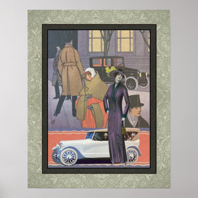 RECYCLED ART: 1930s MAGAZINE COLLAGE ART Poster (Framsidan)