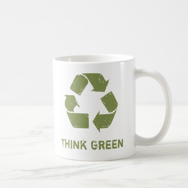 RecycleLogo tänkagrönt Kaffemugg (Höger)