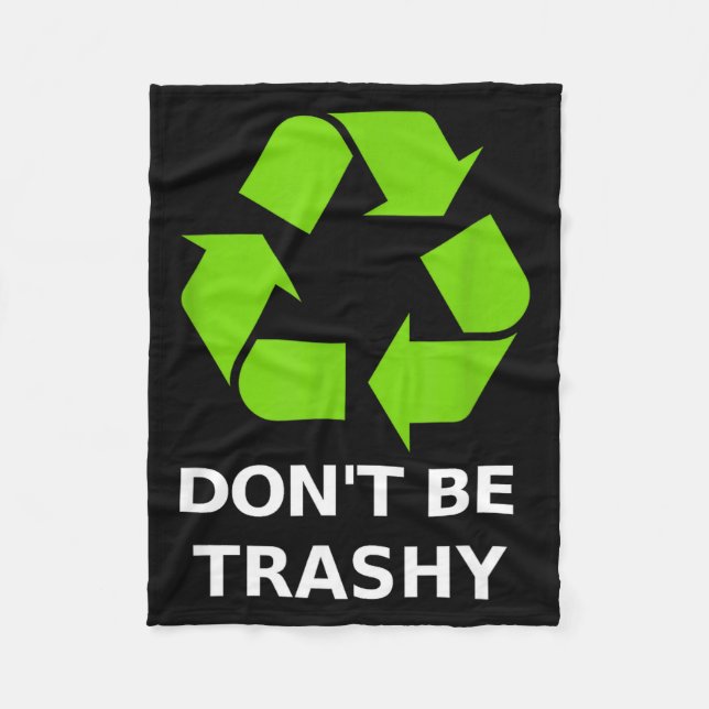 Recycling Don't Trashy Recycling Green Earth  Fleecefilt (Framsidan)