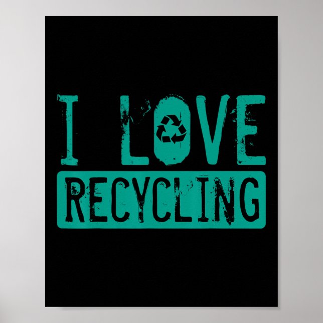 Recycling Environmentalist Activist Recyclist Eart Poster (Framsidan)