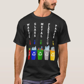 Recycling Trash  Sorting bins  T Shirt