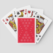 Red 10-stifts Bowling Theme Sports Geometric Mönst