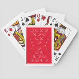 Red 10-stifts Bowling Theme Sports Geometric Mönst Casinokort