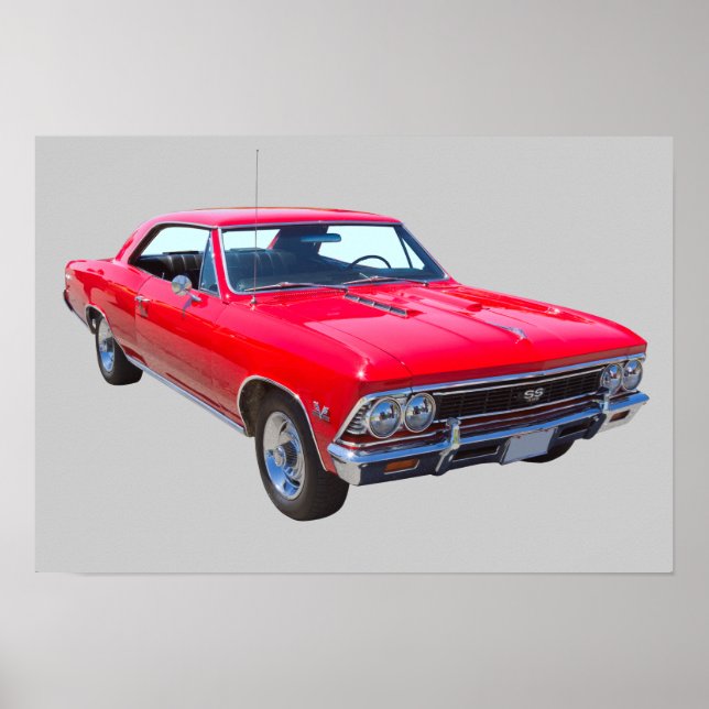 Red 1966 Chevy Chevelle SS 396 Poster (Framsidan)