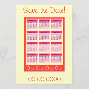 Red 2011 Year at a Glance Calendar Kallations Spara Datumet