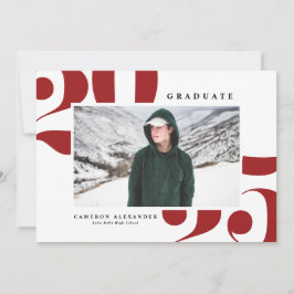 Red 2025 Bold Typography Photo Studenten Meddelande