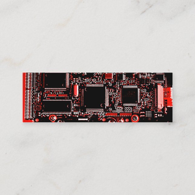 Red 2-visitkortsmall för röd smala mini visitkort (Framsida)