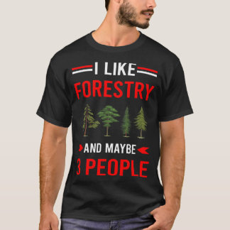 Red 3 People Forestry T Shirt